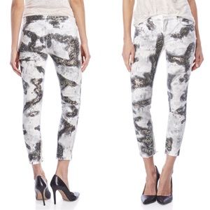 Faith Connexion Crop Splattered Glitter Ankle Jean